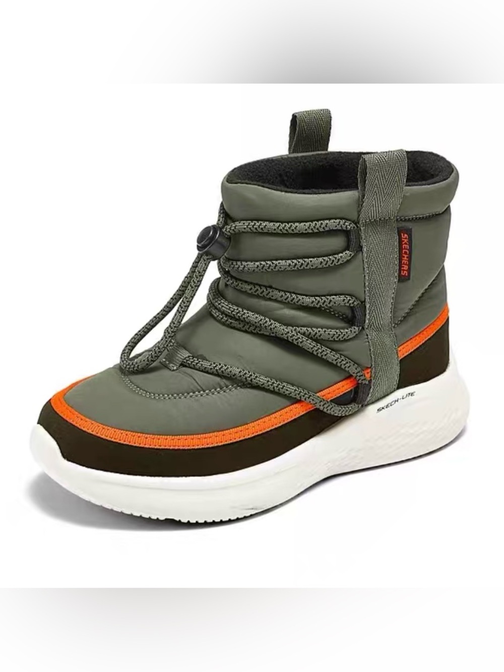 Skechers Toddler Skech-Lite Olive Green Winter Boots
